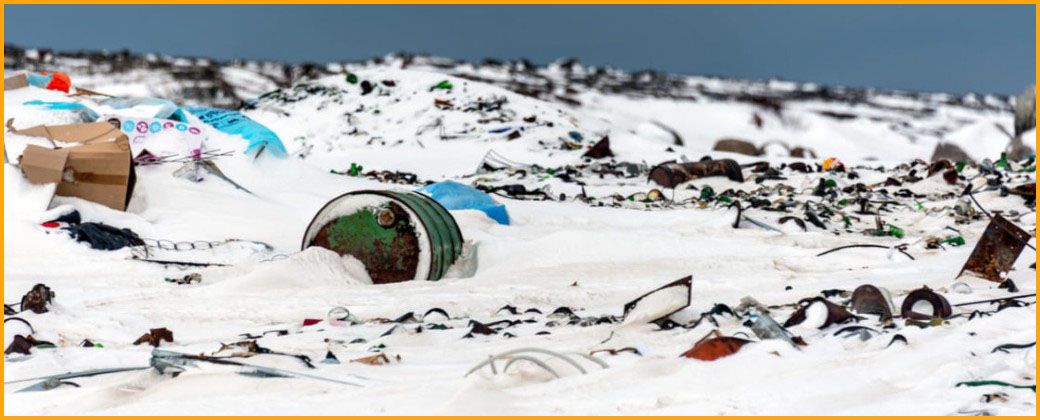 Desechos plásticos en el Ártico. 