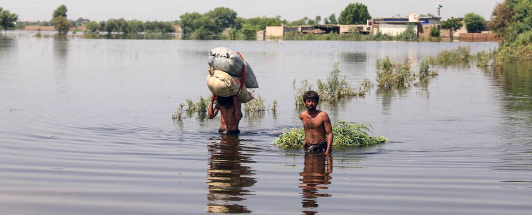 Las inundaciones que sufrió Pakistán afectaron las instalaciones sanitarias y posibilitaron los criaderos de mosquitos. Créditos: UNICEF / Asad Zaidi