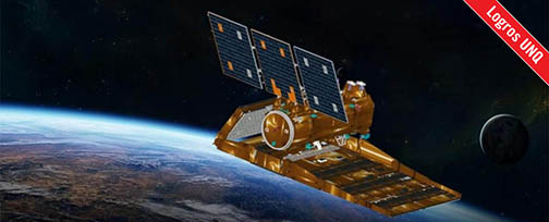 El satélite SAOCOM 1B desde el espacio. Créditos: Invap