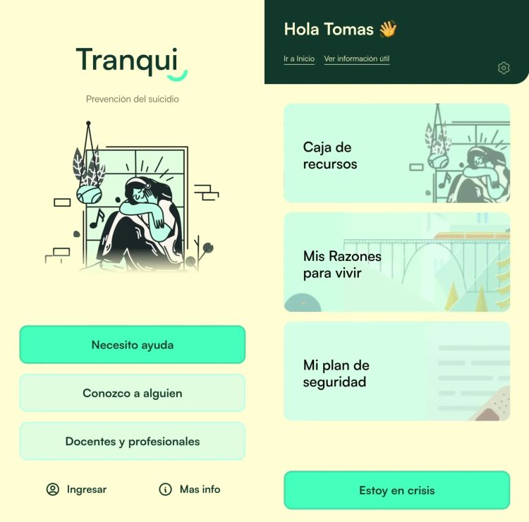 Tranqui aporta herramientas de prevención, estrategias para intervenir e información para desmitificar el suicidio. Créditos: Captura de FinGurú.