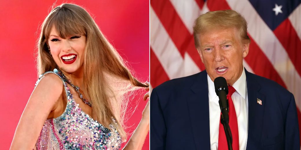 Uno de los enfrentamientos más recientes en redes sociales fue el de la cantante pop country Taylor Swift y el candidato presidencial Donald Trump. Créditos: Getty Images