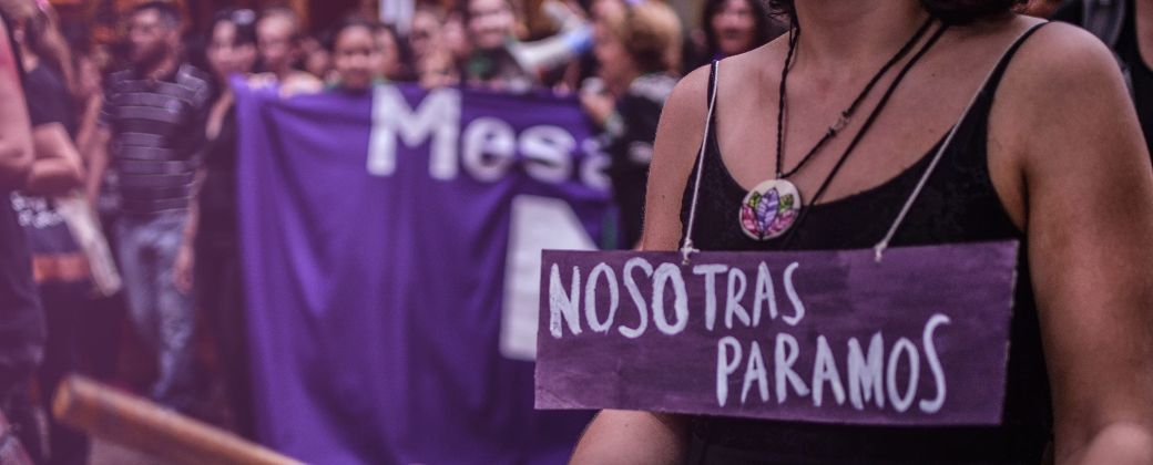 Paro Internacional de Mujeres el 8 de marzo de 2017, en Santa Fe, Argentina. Créditos: Wikipedia.