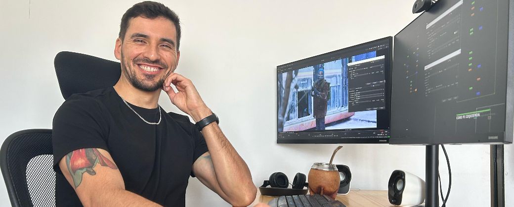 Leandro Díaz es graduado de la Licenciatura en Artes Digitales de la UNQ y trabajó con los efectos visuales de El Eternauta. Créditos: Leandro Díaz.
