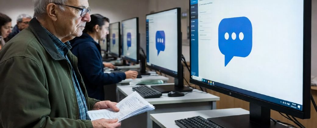 Gobierno algorítmico y trámites con chatbot. Créditos: Grok.