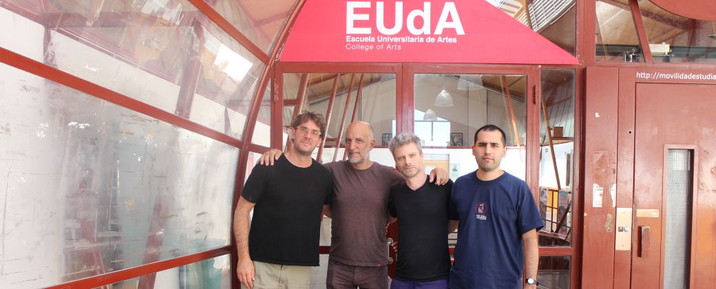 Martín Proscia, Manuel Eguía, Antonio Ortega y Darío Ruiz, integrantes del LAPSo. Créditos: Nicolás Retamar.