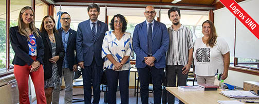 Alejandra Zinni y Daniel Fihman reunidos con autoridades de la Universidad Internacional de La Rioja (UNIR), España