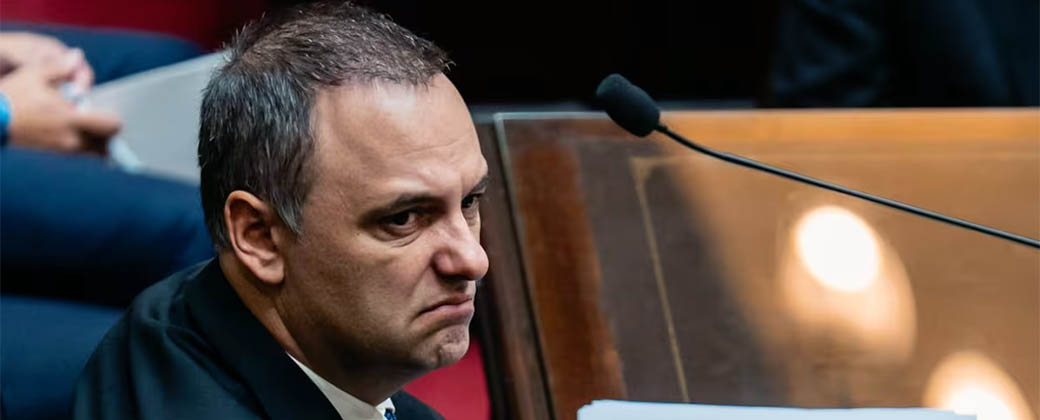 Manuel Adorni durante la presentación del informe de gestión en el Congreso de la Nación