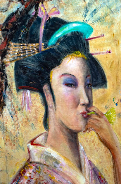 Fragmento de una obra de Bernardo Kehoe Capparelli en la exposición “Antología de un dandi”