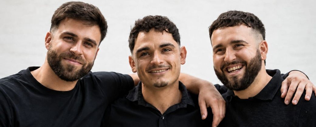 Nicolás Perfetti, Agustín Herrera Morris y Germán Laus. Créditos: Gentileza Agustín Herrera Morris.