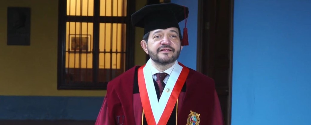 Bulcourf fue galardonado por sus aportes a las ciencias políticas en América Latina. Créditos: Captura RTV San Marcos.