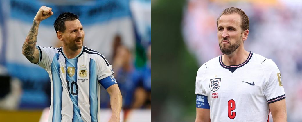 Lionel Messi y Harry Kane se enfrentarán este miércoles. Créditos: EFE/AFP.