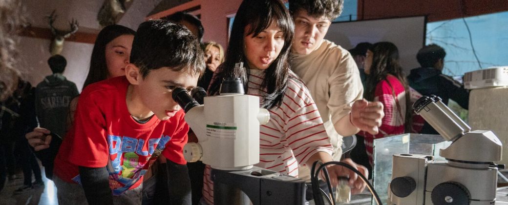 Un niño investiga en el Museo "Bernardino Rivadavia". Créditos: Museo de Ciencias Naturales "Bernardino Rivadavia".