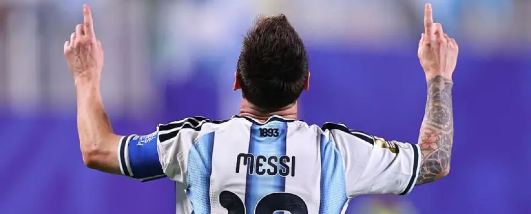 Messi festeja el 3 a 0 ante Argelia. Créditos: Getty Images