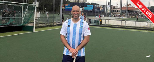 Diego Mengual es investigador del Conicet desde hace 10 años y juega al hockey desde su infancia. Créditos: Mengual.